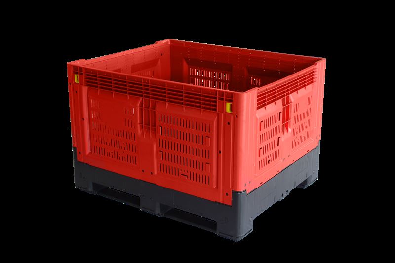 Red collapsible pallet bin 03_副本