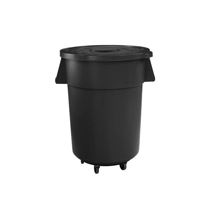 Round America Style China Dustbin avec Dolly