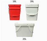 Plastic grand imprime épaissi des seaux rectangulaires