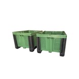 Caisse-palette hybride rigide en plastique pour pommes