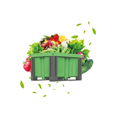 Bac hybride ventilé pour palettes de fruits et légumes solides